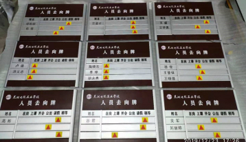 人员去向牌